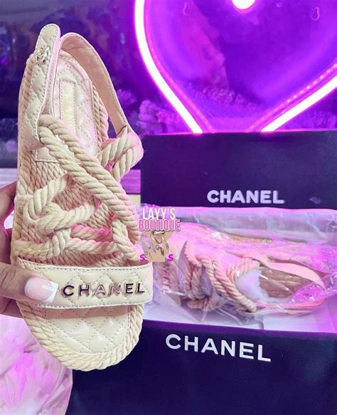 chanel rope sandals|coco chanel sandals for women.